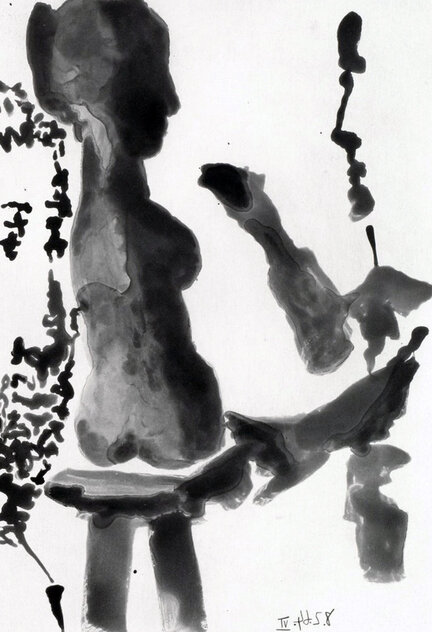 Sculpteur Devant Sa Sellete, Avec un Spectateur Barbu 1966 HS Limited Edition Print by Pablo Picasso