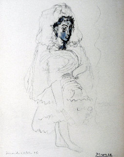 Jacqueline in the Spanish Costume 1967 Limited Edition Print - Pablo Picasso Jacqueline in the Spanish Costume 1967 Limited Edition Print - Pablo Picasso