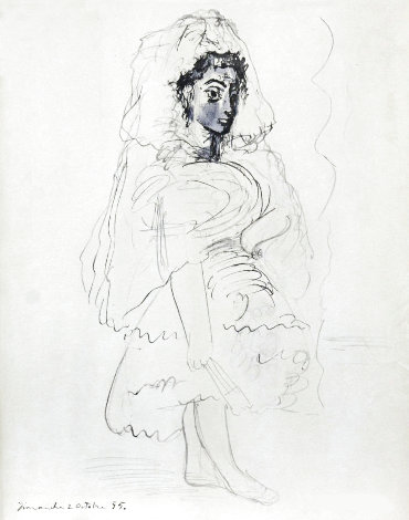 Jacqueline in the Spanish Costume 1967 Limited Edition Print - Pablo Picasso