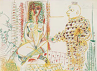 Le Pentre Et Son Model 1954 Limited Edition Print by Pablo Picasso - 0 Le Pentre Et Son Model 1954 Limited Edition Print by Pablo Picasso - 0