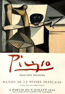 Picasso: Peintures Recentes Poster 1949 Limited Edition Print - Pablo Picasso Picasso: Peintures Recentes Poster 1949 Limited Edition Print - Pablo Picasso