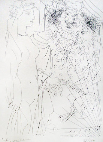 Rembrandt et Femme au Voile 1934 (Bloch 214) HS Limited Edition Print - Pablo Picasso
