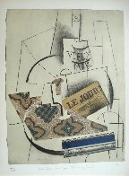 Papiers Colles 1910-1914 (Bouteille De Vieux Marc, Verre Et Le Journ 1966 Limited Edition Print by Pablo Picasso - 1 Papiers Colles 1910-1914 (Bouteille De Vieux Marc, Verre Et Le Journ 1966 Limited Edition Print by Pablo Picasso - 1