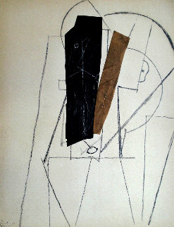 Papiers Colles 1910-1914 (Tete D'homme) 1966 Limited Edition Print - Pablo Picasso Papiers Colles 1910-1914 (Tete D'homme) 1966 Limited Edition Print - Pablo Picasso