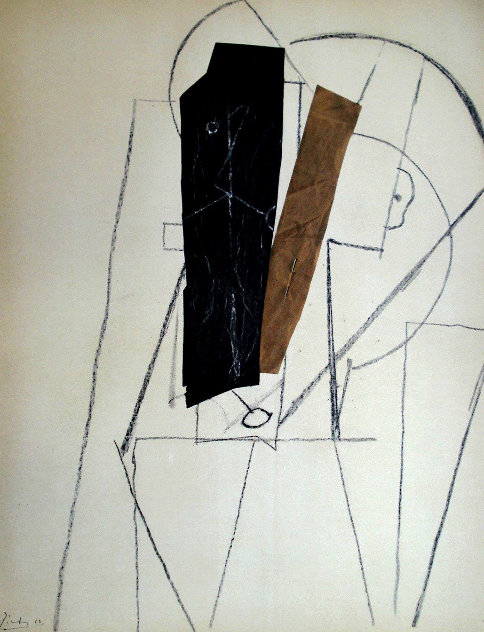 Papiers Colles 1910-1914 (Tete D'homme) 1966 Limited Edition Print by Pablo Picasso