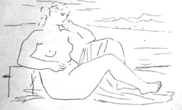 Femme Au Bord De La Mer 1924 Limited Edition Print - Pablo Picasso Femme Au Bord De La Mer 1924 Limited Edition Print - Pablo Picasso