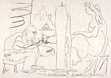 Painter and His Model From “Regards Sur Paris” 1962 Limited Edition Print - Pablo Picasso Painter and His Model From “Regards Sur Paris” 1962 Limited Edition Print - Pablo Picasso