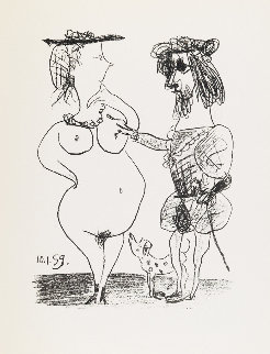 Le Seigneur Et La Dame 1959 Limited Edition Print - Pablo Picasso Le Seigneur Et La Dame 1959 Limited Edition Print - Pablo Picasso