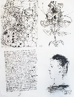 Bloch 620 Poems and Lithographs, Suite of 4 46x34 1954 Huge Limited Edition Print by Pablo Picasso - 1 Bloch 620 Poems and Lithographs, Suite of 4 46x34 1954 Huge Limited Edition Print by Pablo Picasso - 1