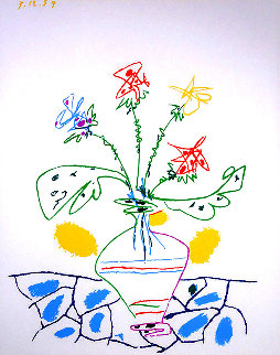 Pablo Picasso Flowers For UCLA 1959 Limited Edition Print - Pablo Picasso Pablo Picasso Flowers For UCLA 1959 Limited Edition Print - Pablo Picasso