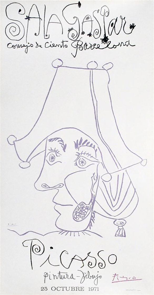 Sala Gaspa, Pintura - Dibujo Poster 1971 Huge 47x39 Limited Edition Print by Pablo Picasso Sala Gaspa, Pintura - Dibujo Poster 1971 Huge 47x39 Limited Edition Print by Pablo Picasso