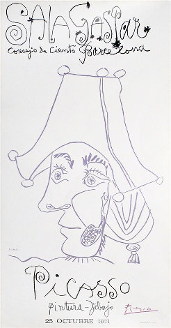 Sala Gaspa, Pintura: Dibujo Poster 1971 HS - Huge Limited Edition Print - Pablo Picasso