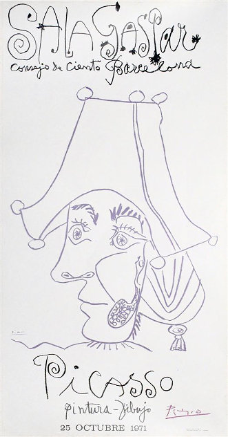 Sala Gaspa, Pintura: Dibujo Poster 1971 HS - Huge Limited Edition Print by Pablo Picasso