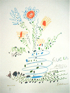 Flowers For UCLA EA 1961 (Early) 12 Watchers Limited Edition Print - Pablo Picasso Flowers For UCLA EA 1961 (Early) 12 Watchers Limited Edition Print - Pablo Picasso