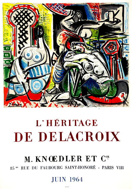 l'Heritage De Delacroix Poster 1964 (Early) Limited Edition Print by Pablo Picasso
