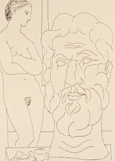 Modele Et Grande Tete Sculpte 1933 Limited Edition Print - Pablo Picasso Modele Et Grande Tete Sculpte 1933 Limited Edition Print - Pablo Picasso