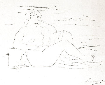 Femme Au Bord De La Mer 1924 Limited Edition Print - Pablo Picasso Femme Au Bord De La Mer 1924 Limited Edition Print - Pablo Picasso