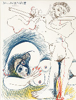 Picasso Dessins 1966-1967 Galerie Louise Leiris, Lithographic Poster 1968 Limited Edition Print by Pablo Picasso - 2 Picasso Dessins 1966-1967 Galerie Louise Leiris, Lithographic Poster 1968 Limited Edition Print by Pablo Picasso - 2