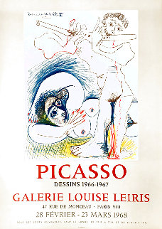 Picasso Dessins 1966-1967 Galerie Louise Leiris, Lithographic Poster 1968 Limited Edition Print - Pablo Picasso Picasso Dessins 1966-1967 Galerie Louise Leiris, Lithographic Poster 1968 Limited Edition Print - Pablo Picasso