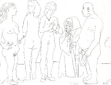 Personages Et Colombe 1954 Limited Edition Print - Pablo Picasso Personages Et Colombe 1954 Limited Edition Print - Pablo Picasso