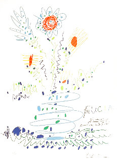 Fleurs Pour UCLA 1961 Limited Edition Print - Pablo Picasso Fleurs Pour UCLA 1961 Limited Edition Print - Pablo Picasso