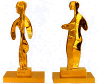 L'homme Et La Femme Bronze Sculptures, Set of 2, 1992 12 in Sculpture by Pablo Picasso - 0