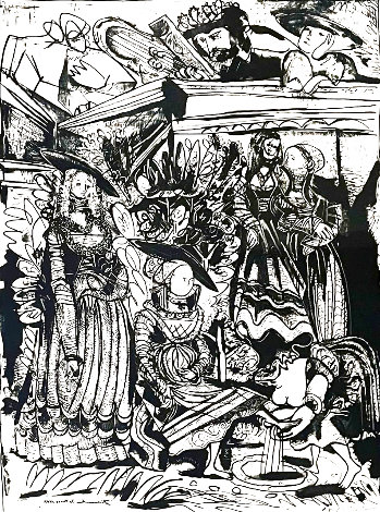 David and Bathsheba, After Lucas Cranach (David et Bethsabée, d'après Lucas Cranach) HS Limited Edition Print - Pablo Picasso