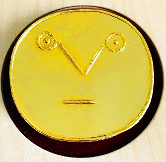 Visage Geometrique Aux Traits 23 Carat Gold Medallion 1956 2 in Jewelry - Pablo Picasso Visage Geometrique Aux Traits 23 Carat Gold Medallion 1956 2 in Jewelry - Pablo Picasso