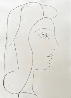 Profile De Femme 1947 HS Limited Edition Print - Pablo Picasso Profile De Femme 1947 HS Limited Edition Print - Pablo Picasso