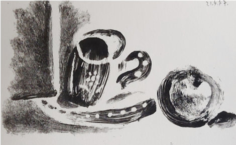 Cup And the Apple 1947 - Mourlot Limited Edition Print - Pablo Picasso