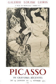 Grauves Récentes. Galerie Louise Leiris, Paris, France 1973 Limited Edition Print - Pablo Picasso