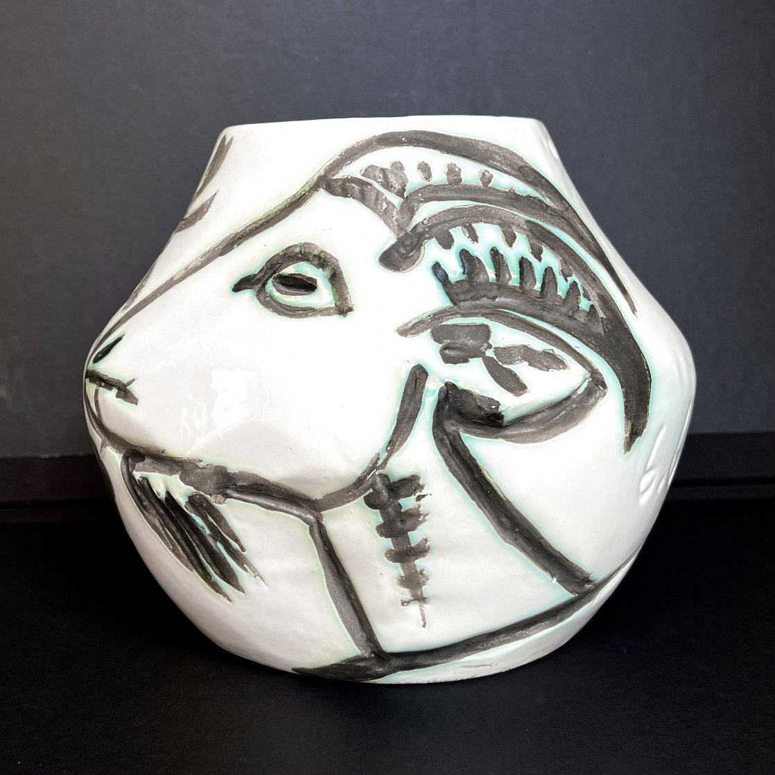 Vase with Goats Ceramic Sculpture 1952 9 in Sculpture by Pablo Picasso