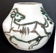 Vase with Goats Ceramic Sculpture 1952 9 in Sculpture by Pablo Picasso - 1