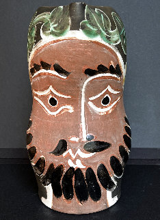Bearded Man Ceramic Pitcher Sculpture 1953 15 in Sculpture - Pablo Picasso