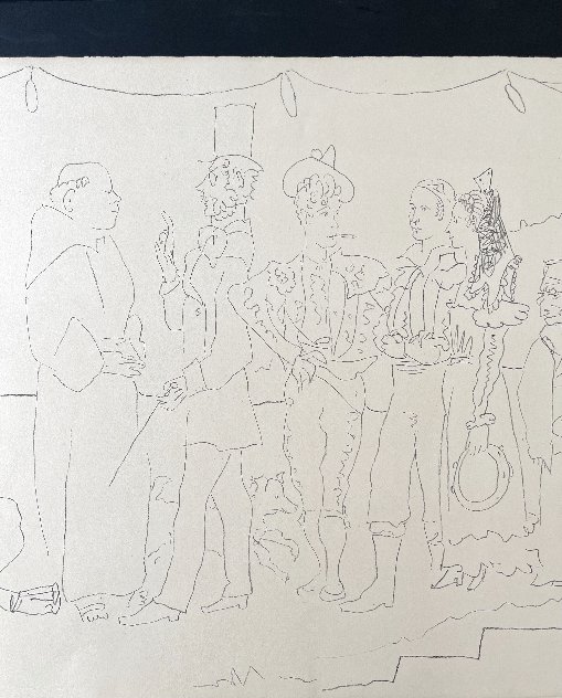 Troupe D'Acteurs 1954 HS Limited Edition Print by Pablo Picasso Troupe D'Acteurs 1954 HS Limited Edition Print by Pablo Picasso