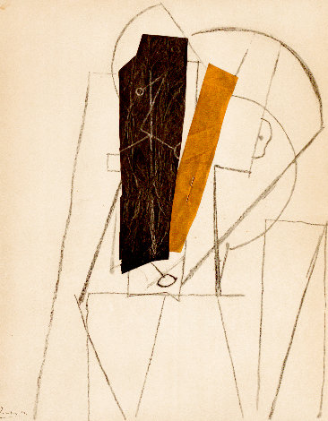 Papiers Colles 1910-1914 (Tete D'homme) 1966 Limited Edition Print - Pablo Picasso