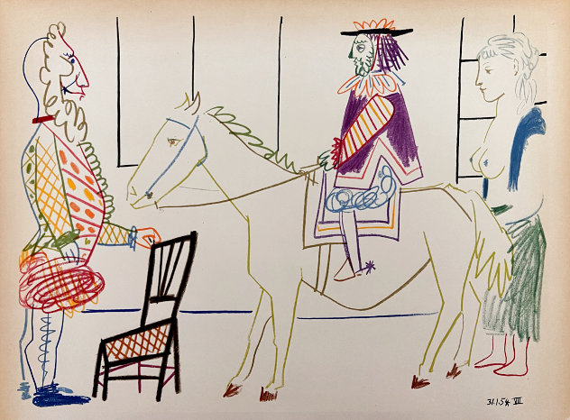 Human Comedy VII: The Clown and Circus Rider 1954 HS Limited Edition Print by Pablo Picasso