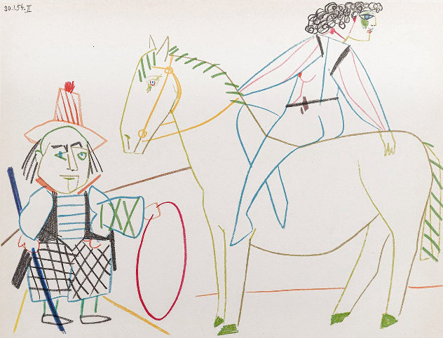 Human Comedy I: Verve Clown and Circus Rider 1954 HS Limited Edition Print by Pablo Picasso