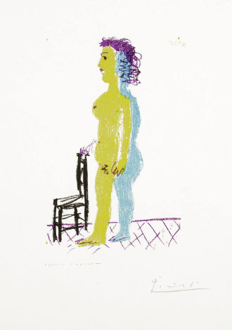 Nu a La Chaise 1954 HS Limited Edition Print - Pablo Picasso