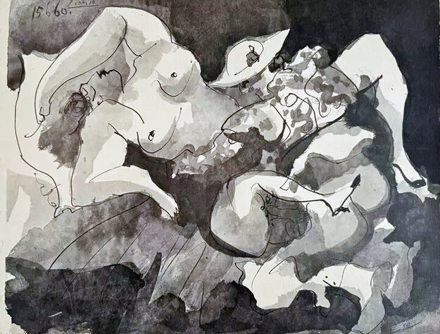 Picador et Femme 1960 HS Limited Edition Print - Pablo Picasso