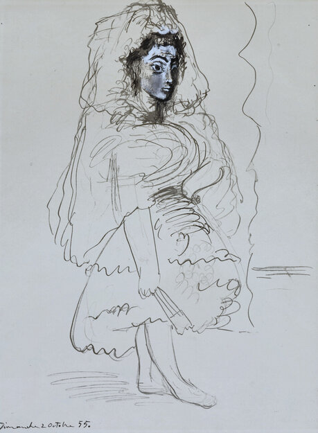 Jacqueline an Espagnole 1955 HS Limited Edition Print - Pablo Picasso