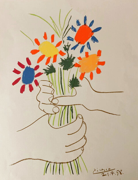 Bouquet of Peace 1958 HS Limited Edition Print - Pablo Picasso