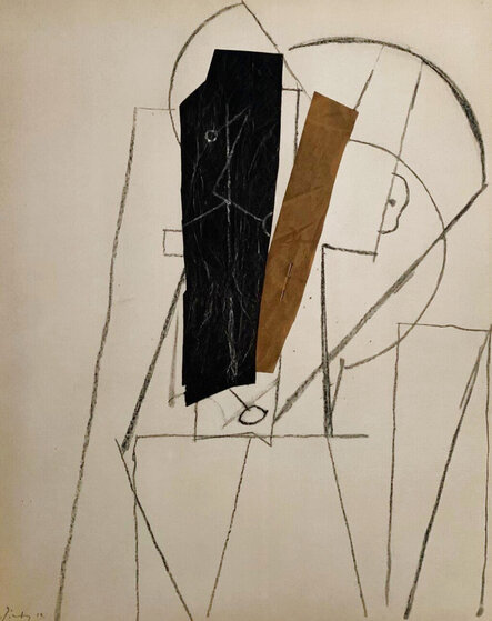 Portafolio Papier Colle Tete Dhomme 1966 Limited Edition