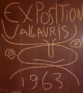 Exposition Vallauris Linocut - 1963 Limited Edition Print - Pablo Picasso Exposition Vallauris Linocut - 1963 Limited Edition Print - Pablo Picasso