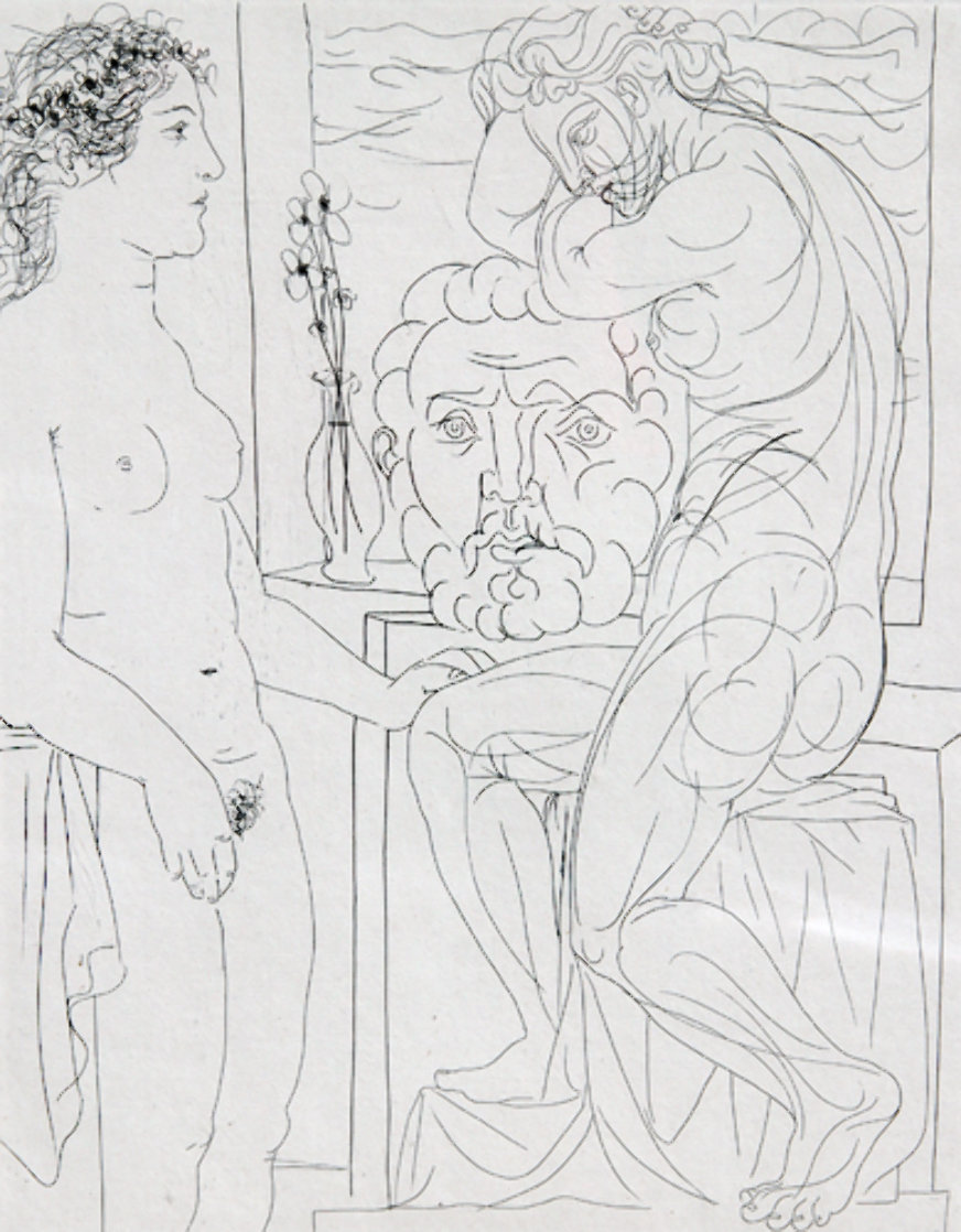 Modele nu et Sculptures Bloch 185 1933 HS Limited Edition Print by Pablo Picasso Modele nu et Sculptures Bloch 185 1933 HS Limited Edition Print by Pablo Picasso