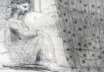 Minotaure Endormi Contemple Par Une Femme From the Vollard Suite 1933 Limited Edition Print - Pablo Picasso Minotaure Endormi Contemple Par Une Femme From the Vollard Suite 1933 Limited Edition Print - Pablo Picasso