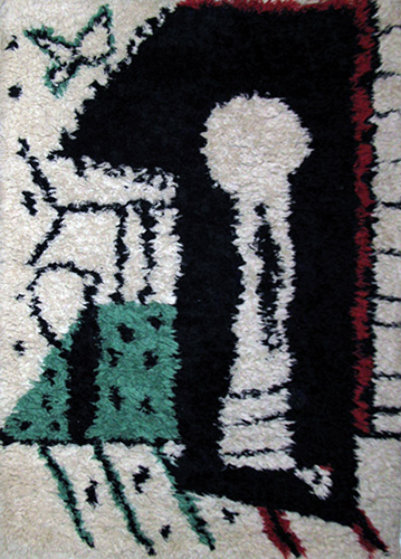 La Serrure Wool Tapestry 1955 86x66 Tapestry by Pablo Picasso La Serrure Wool Tapestry 1955 86x66 Tapestry by Pablo Picasso