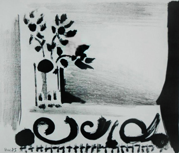 Vase De Fleurs Au Tapis a Ramages 1947 Limited Edition Print by Pablo Picasso Vase De Fleurs Au Tapis a Ramages 1947 Limited Edition Print by Pablo Picasso