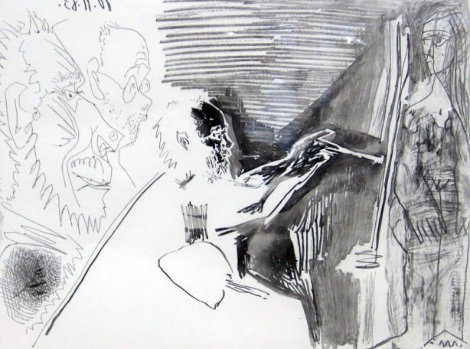 Peinture Au Travail #1 1963 HS Limited Edition Print - Pablo Picasso