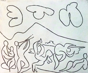 Bacchanale (bloch 927) Linocut 1959 Limited Edition Print - Pablo Picasso Bacchanale (bloch 927) Linocut 1959 Limited Edition Print - Pablo Picasso